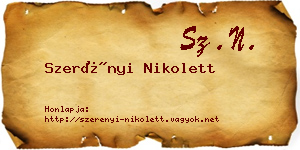 Szerényi Nikolett névjegykártya