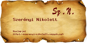Szerényi Nikolett névjegykártya